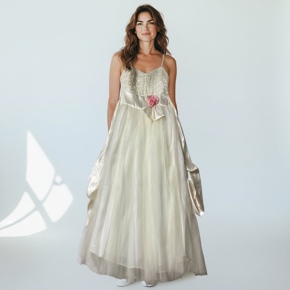 Kid Collection: Sleeveless Formal Dress With Spaghetti Straps, Size 10